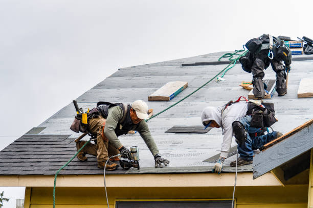 Professional Gutter Installation technician working in Junction City, KY